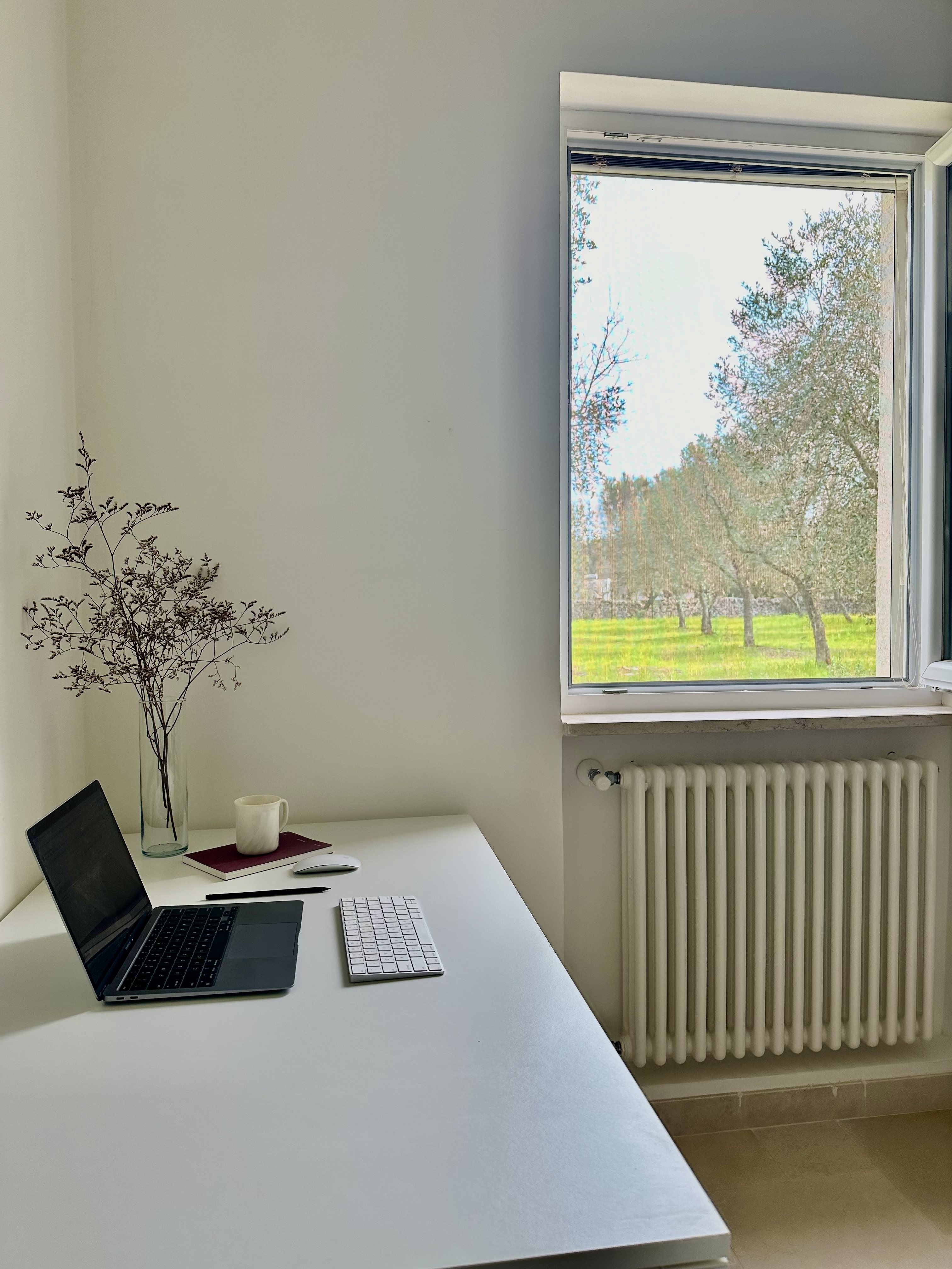 Architectural detail of the villa's stone archways.