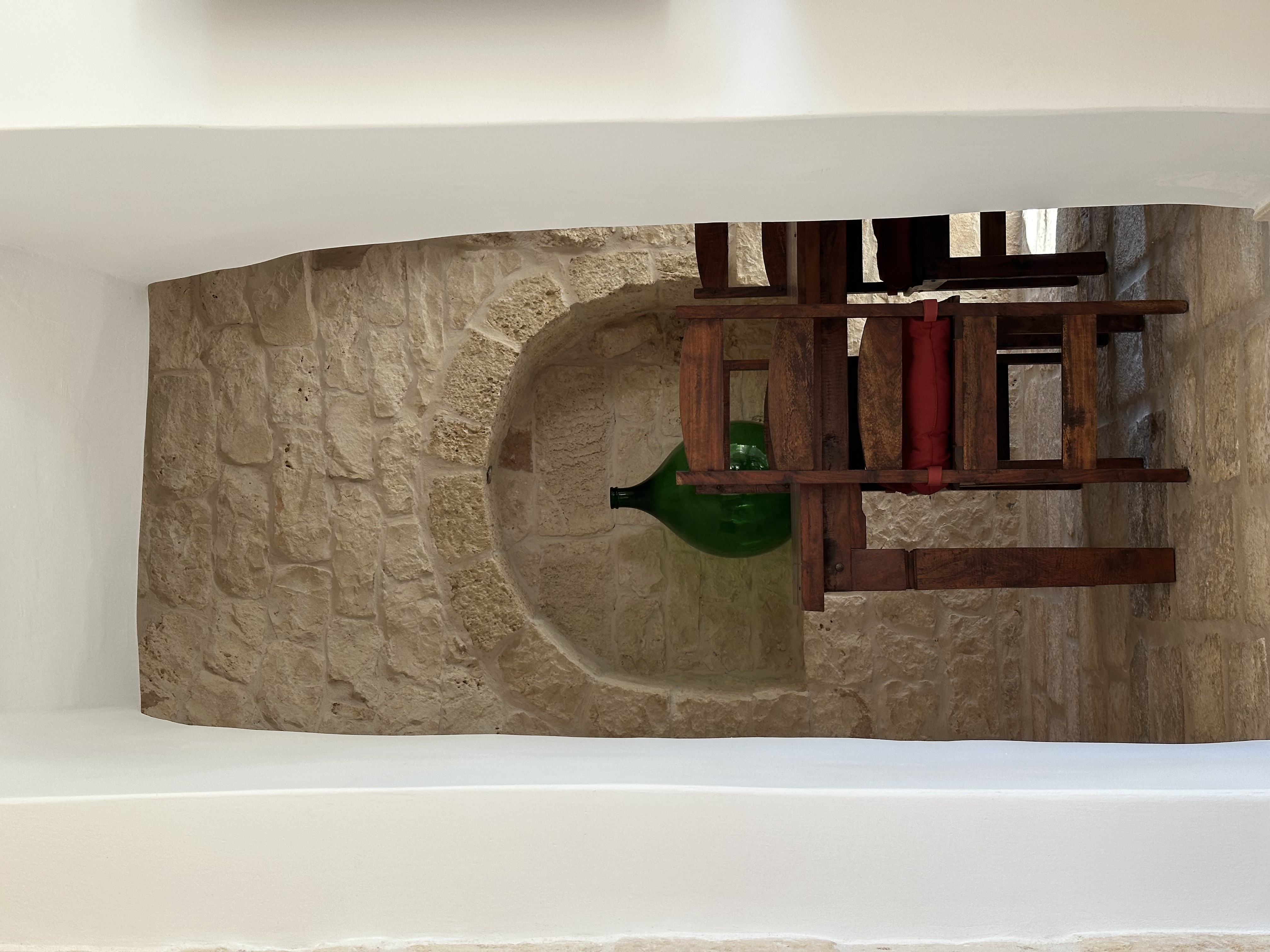 The outdoor barbecue and dining area.